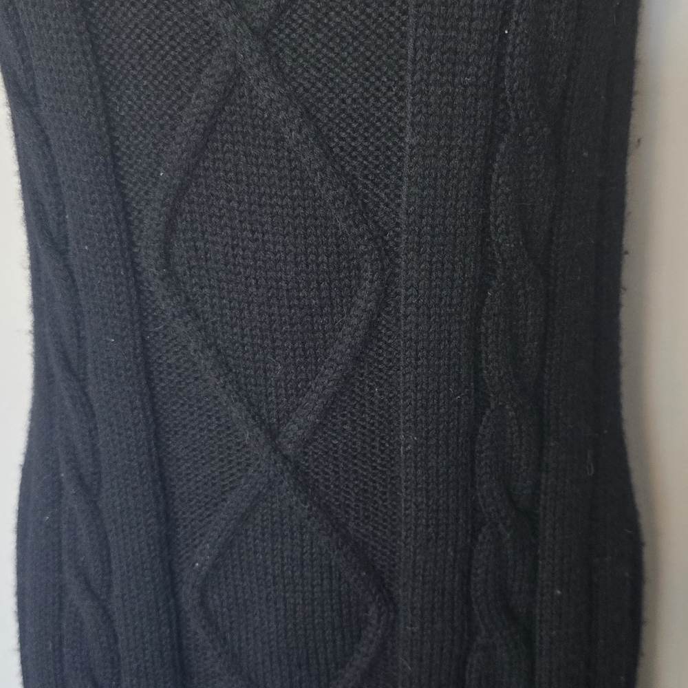Nine West Turtle Neck sweater dress Black Sleeveless 100% Merino Wool Womens Xs - Picture 8 of 9